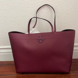 Tory Burch McGraw Leather Tote Bag
